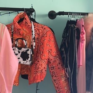 Orange paisley jacket